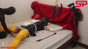 Verified Amateurs In Dominatrix Tortures Tied Up Sissy With Wax, Electricity & Whip Demo