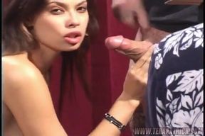 Black Latex Outfit Striptease Then Blowjob Featuring Tera Patrick