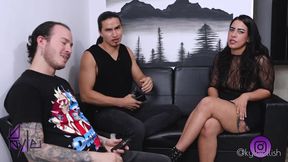 My first threesome with two guys where my camerawoman enjoyed it more than me  These friends fucked