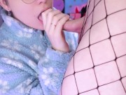 Slut Twink In comfy Sweater Loves to suck cock and show off