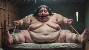 Desperate SSBBW in Rope Bondage - Dripping Fat Wide Pussy