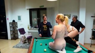 CUM EVERYWHERE!! Billiard evening escalates into ultra perverse sperm orgies gangbang!