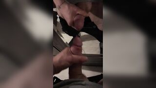 My thick Massive JIZZ on my mirror