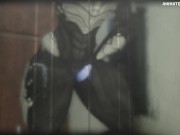Male Turian Shower Muscle Hyper Dick Growth Animation
