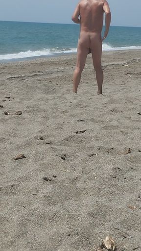 On the Beach Naked Enjoying