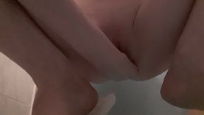 Quick orgasm at the toilet.