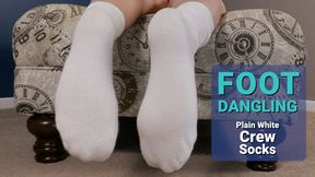 Feet Dangling in Plain White Crew Socks Foot Play Close Up - Kylie Jacobsx - WMV 1080p HD