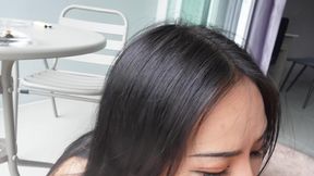 Blowjob in Balcony
