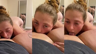 Her scar burns as she licks my big clit so rough