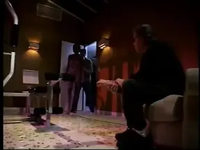 Horny white stud bangs sexy black babe hard after getting a bj