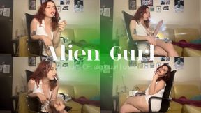 Sexy Elegant All White Cig and Outfit | Alien Girl