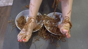 NATASHA - Foot Nutrition - Noodle Pasta From My Feet - Foot Fetish POV 720p