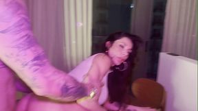 Latina beauty with stunning body deepthroats and humps big cock