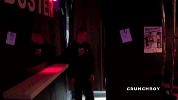 Sneaker domination in public bar with 2 french badboys