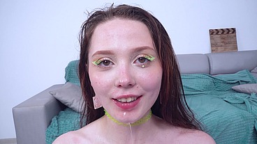 4on1 Insanely beautiful teen Akina Asmus will get a powerful double vagina fuck and a big load of piss from black guys EKS388