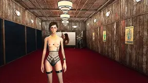 Voluptuous brunette rocks retro-futuristic anime look in seductive Fallout-inspired