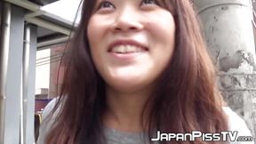 This shy girl needs to pee badly and brings a friend to record her while doing it outdoors