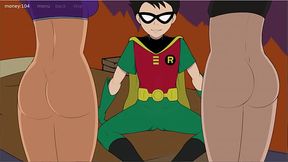 18Titans Robin and StarFire Scene