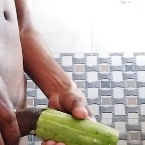 Gay With cucumber..