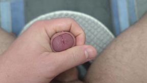 I jerk off my tender cock and cum