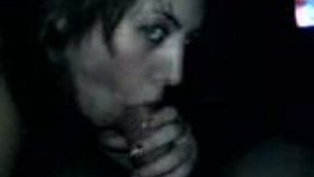 Horny Euro slut sucking my dick deepthroat