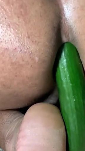 Horny Pakistani Chubby Gay Boy Raheel Fucks His Tight Ass with a Massive Cucumber - Homemade Solo Anal Masturbation&hellip;   Clip 2