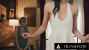 Hot trans performer Zariah Aura gets fucked hard by busty MILF Dee Williams in a steamy lesson