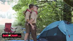 ”Boys At Camp - Shy New Boy Joins The Scout Boys & Gets Welcomed By The Lead With Outdoor Pounding”