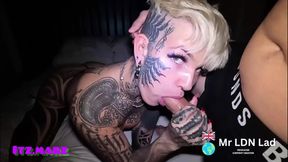 Big Ass Split TOUNGE TANNED TATTED SLUT POUNDED by 9 inch British COCK