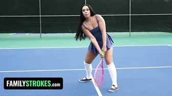 Willow Ryder Takes Double Dick in Tennis Threesome with Parker Sims