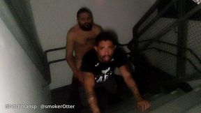 amateur bareback fuck in my building s emergency stairs #princealbert