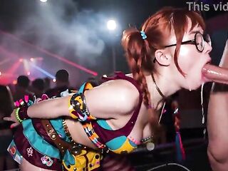 Teens came to a cosplay party to dance, but they were filled with a lot of cum!!! (Ai generated)