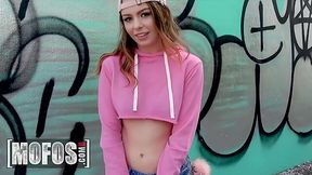 Lovely Slim Teen Hottie Doesn't Mind Sucking a Cock And Fucking Outdoor For Money