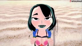Beachside POV of busty Gwen getting fucked hard