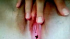 Webcam nerd with skinny body touches her trimmed pussy and asshole