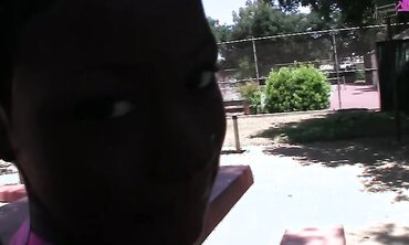 Black Chick Lux Play Gets Down For Interracial Sex With Big White Cock