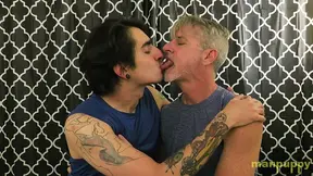 Stepdaddy Meets Tatted Jock: Tongue First - Johnny Mercy - Richard Lennox - Manpuppy