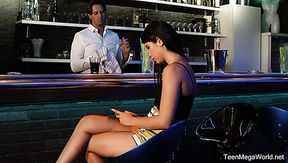 Lady Dee loves clubbing and today she wants bartender's cock