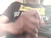 Woke up needing a good nut *BBC masturbation/cum*