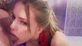Beauty shares passionate intense pool desire with heat