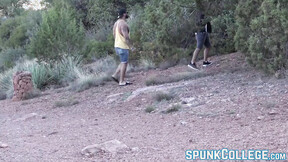 ”Buffed & tattooed guy bareback fucks his Asian buddy”