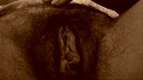 Wonderful hairy pussy to see up close