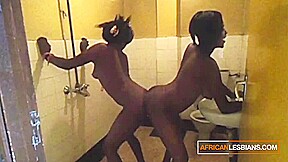 Lesbian African Tribal Dance In the Shower To Celebrate Pussy Eating