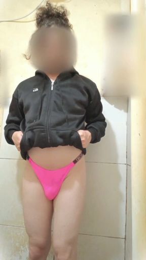 Hot Ass Crossdresser Panties Pink