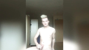 ”Mesmerizing young blond making his strong dick cum”