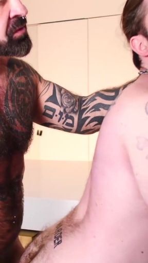 Bear films mature Marc Angelo breeds young bear Jeremy Feist