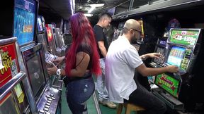 kourtney love changing the luck of an unfortunate man in the casino, his reward will be a lot of sex