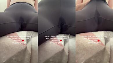 Cum Dripping Hands Free Yoga Pants Pussy Rubbing Multiple Orgasms