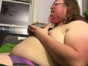 10/6/2019: Eating two extra cakes I baked by accident