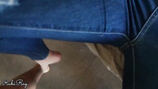 Vulgar Blondie Pounded into Her Ripped Denim Jeans - Rubiray